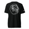 Side profile of Daruma Tattoo Shirt – soft black Bella+Canvas 3413 tee by Red Arbor Tattoo
